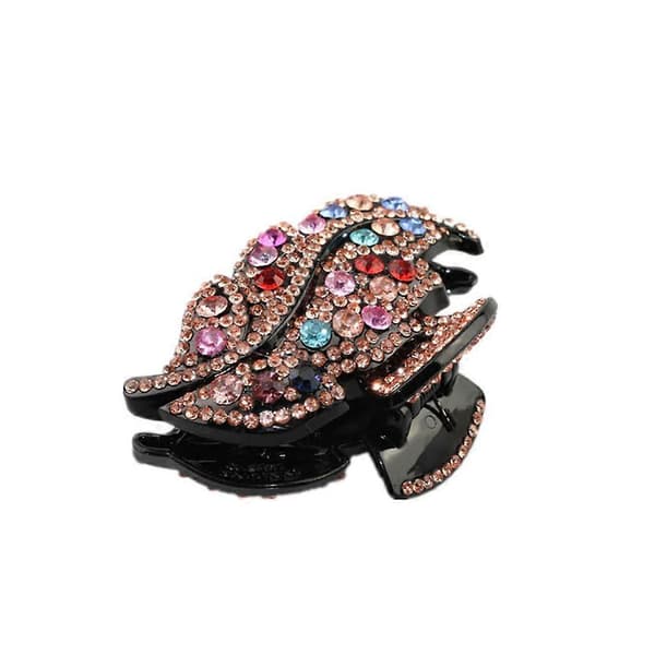 Formet Hårklype med Rhinestone Akryl Rainbow2