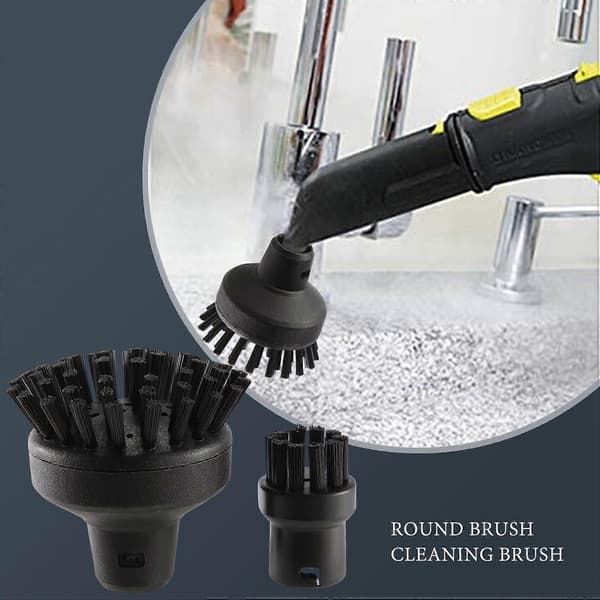 til Karcher SC1 SC2 SC3 SC4 Stor Rund Børste Rengøringsbørste til Damprenser Tilbehørsadapter Ho black