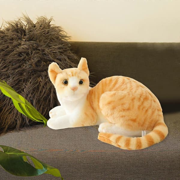 Simulering Siamese katter Livaktig utstoppet dyr Plysjpolstring for jenter og gutter StyleA 25cm