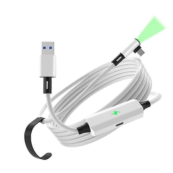 USB3.2 Gen1 VR Link-kabel med lett USB til C-ladekabel for dataoverføring 5 Gbps for Meta Quest 3/3S/Pico 4