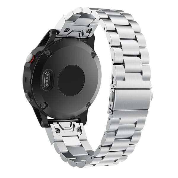Sølv Quick Release Urrem til Garmin Fenix 6X, 26mm, Rustfrit Stål