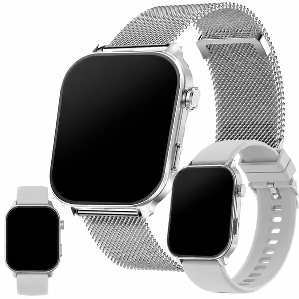 Dam-AMOLED-smartklocka med Bluetooth 5.2-samtal, kompatibel med Android iOS, stegräknare