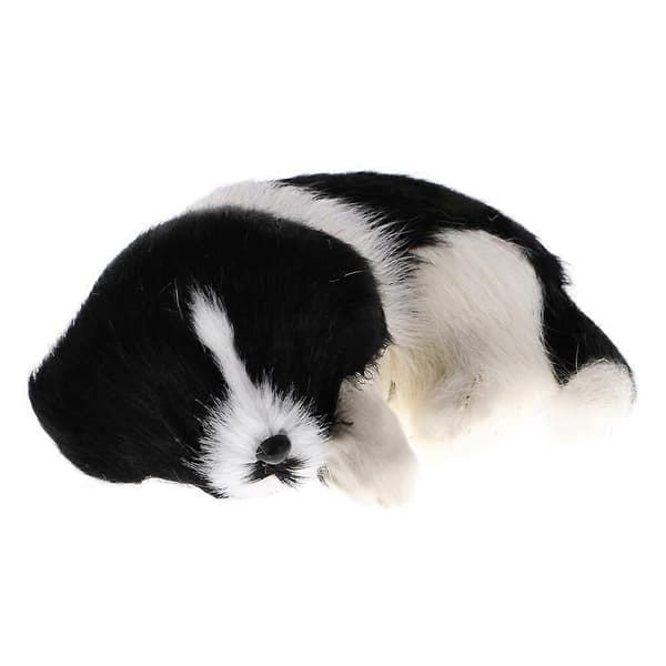 2xLivagtig Plys Simulation Dyr Sovende Hund Model Bordpynt Børnelegetøj