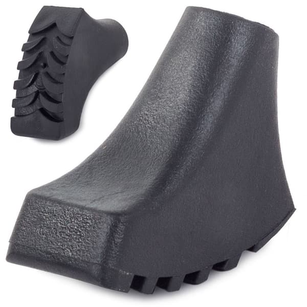 Gummiferrul til vandrestave, 11 mm, sort, holdbar spids til vandrestave