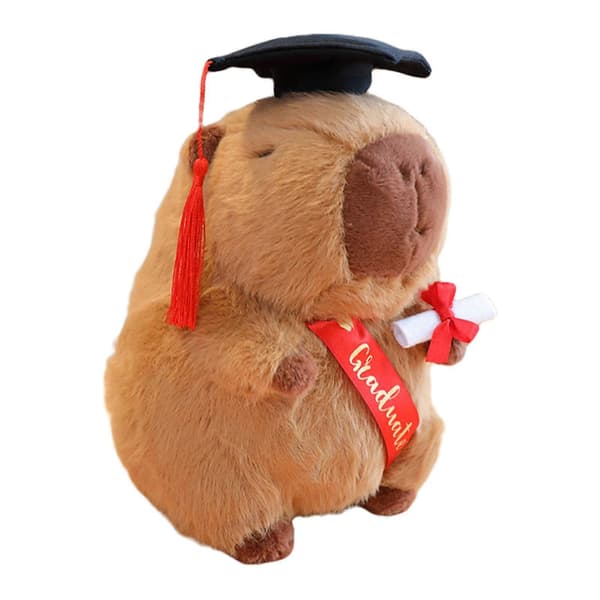 Dimissions Capybara Dukke Plyslegetøj Sød 25 cm Plys Capybara Legetøj Simulation Browm