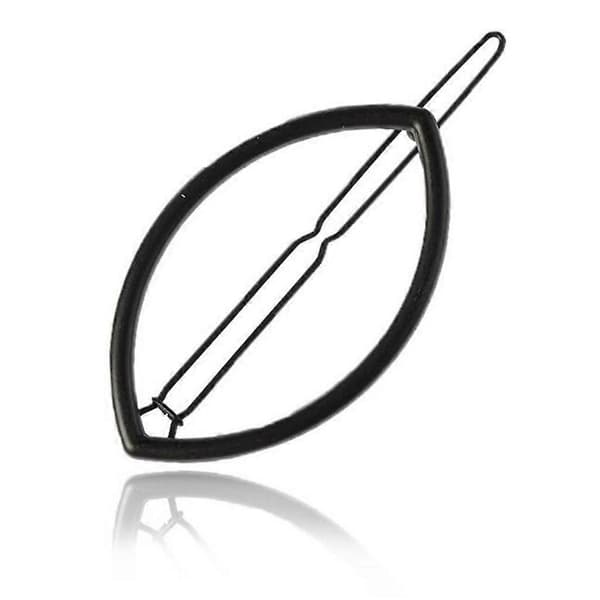 2- Hul Hårnål Klips Oval Hårspenne Slide Grip Barrette Hodeplagg 7 Pcs