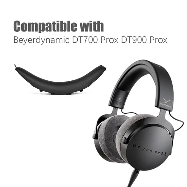 Hovedbåndspude til Beyerdynamic DT 770 PRO, DT 900 PRO X, sort, PU-læder