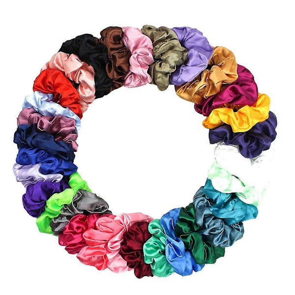 60 st Scrunchie Elastiska Hårband Snoddar Tillbehör för Hållare