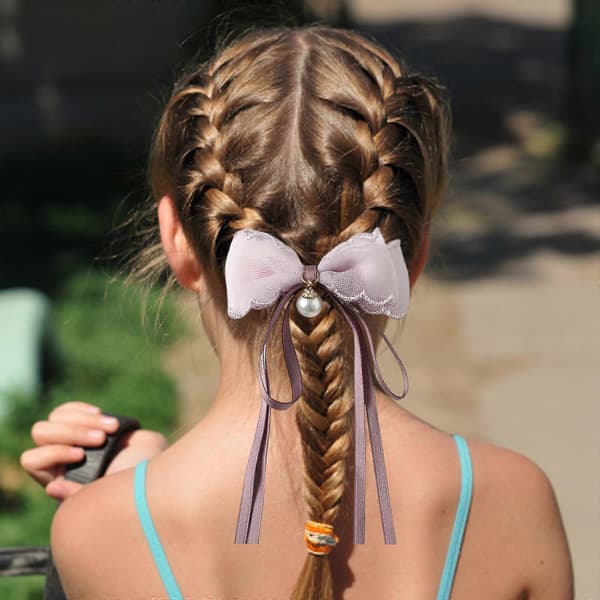 6x Bow Hårklemme Hårbånd Hårstyling Tilbehør Hovedbeklædning Dekor Sød Hår 5 Pcs