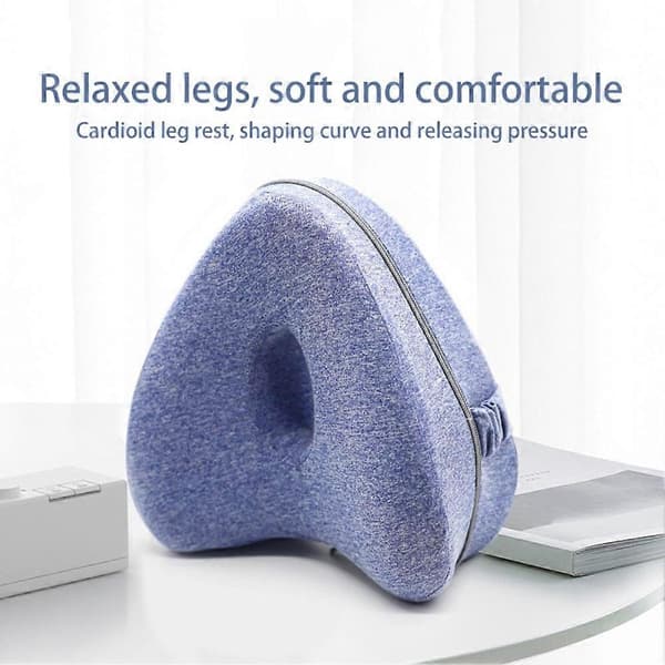 Hjerteformet benpude med memoryskum, langsom rebound, vaskbar bandage benpude Blue