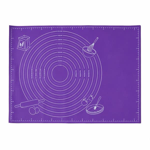 Stor bakmatta i silikon 45x60cm, non-stick bakmatta med måttskala, ugnsmatta