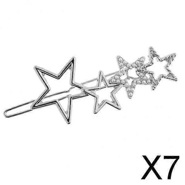 2 Jenter Hårspenne Perler Skyve Hårspenne 7 Pcs