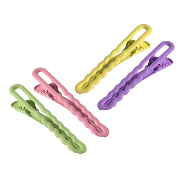 6x4x Snap Hårspænder, Metal Barrettes Søde Ensfarvede Candy Farve Hår Accessories 4 Pcs