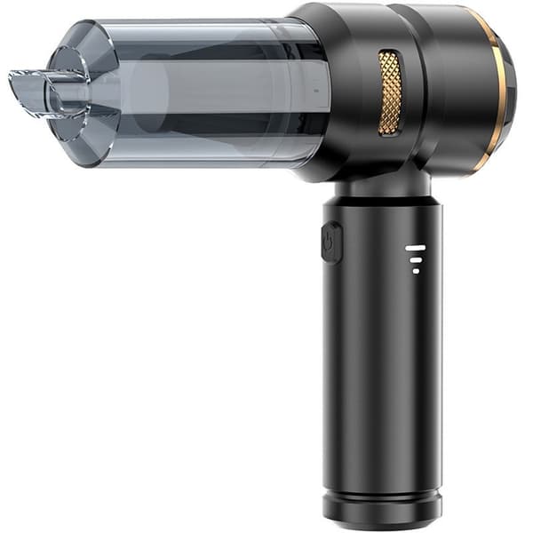 Handhållen bil-dammsugare, 2-i-1 blås & pumpa, digital display, 120W, svart lila