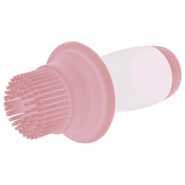 60 ml silikonoljedispenserflaske, klembørste for matlaging, rosa