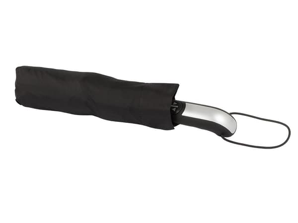 Automatisk folde paraply, stor XL, unisex, vindtæt, sort