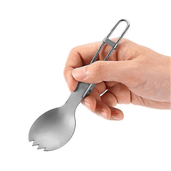 Letvægts Titanium Foldbart Udendørs Bestik Bærbar Gaffel