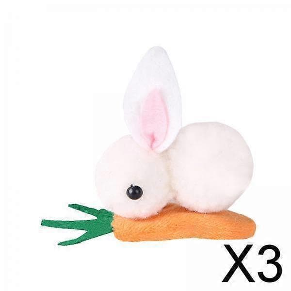 6x Påskehare Pels Hårspenner Hårnål Hodeplagg Mote Hårstyling Klemmer 3 Pcs