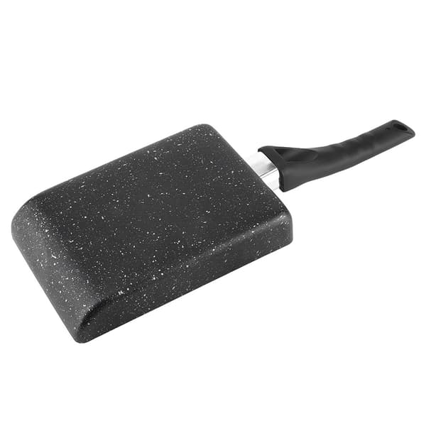 Tamagoyaki non-stick stekepanne, rektangulær, svart, omelettpanne med plasthåndtak