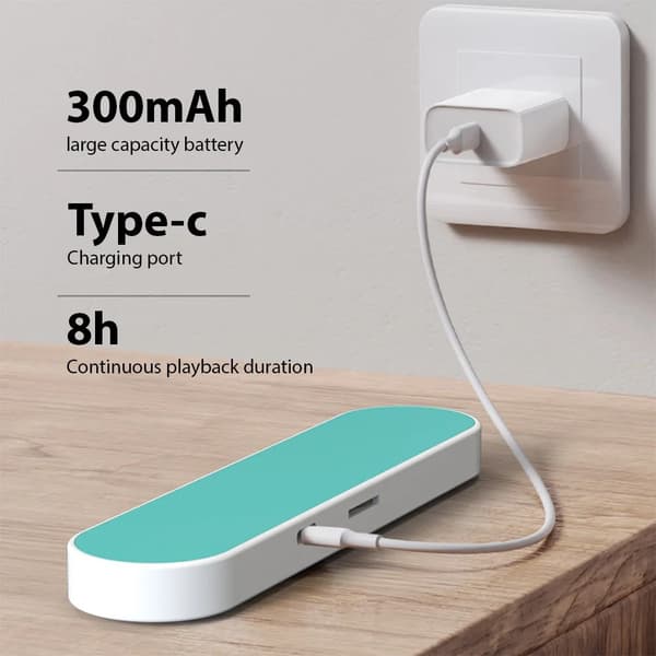 Benledning Bluetooth 5.4 Høyttaler, Putemusikkspiller med Timer, Søvn og Avslapning, Blå Blue