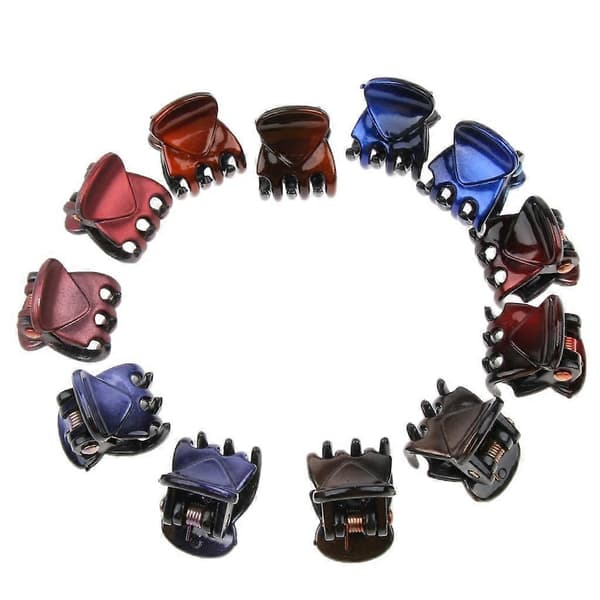 12 Mini Hårklämmor Hårnålar Tillbehör Barrettes