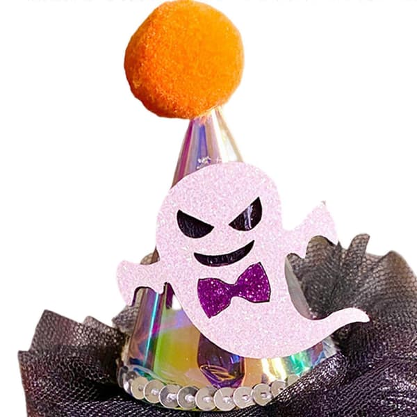 2x Halloween Hårspenner Hodeplagg Rekvisitter Spiss Hatt Design Hodeplagg Dekorativ Orange