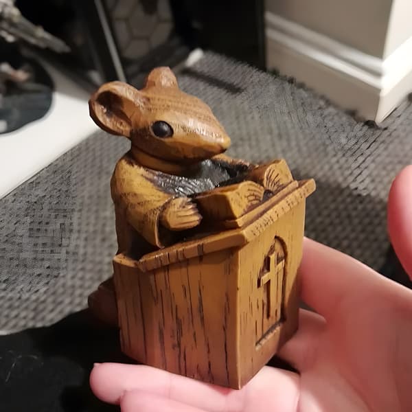 Kyrkmusdekoration, söt religiös heminredningsfigur