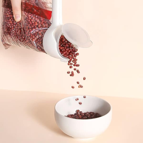 Poseklemmer med tut, 4-pakning, lufttett forsegling for snacks, kaffe, matoppbevaring