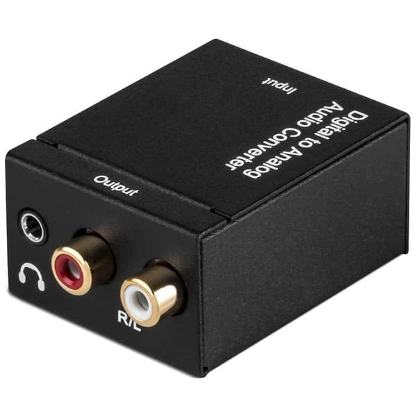 Digital til Analog Lydkonverter, JMC01, Koaksial Toslink til RCA L/R, 24-bit S/PDIF