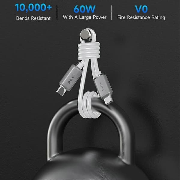 DEVIA EC688 Extreme Speed Series 1,5 m Type-C til Type-C datakabel PD 60W hurtigladekabel