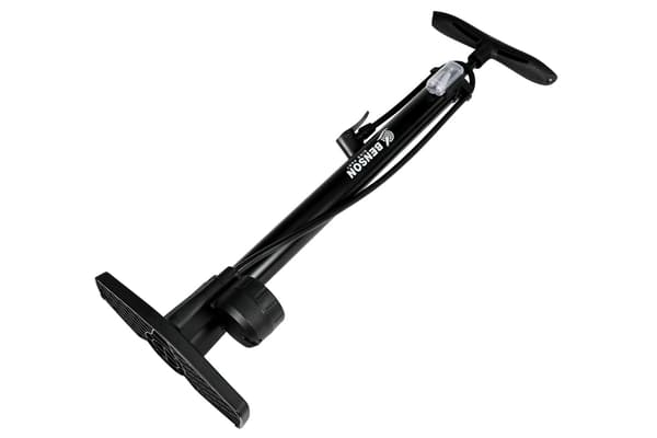 Cykelpumpe med trykmåler, 120 PSI, 8 Bar, Dobbeltventil, 65 cm slange