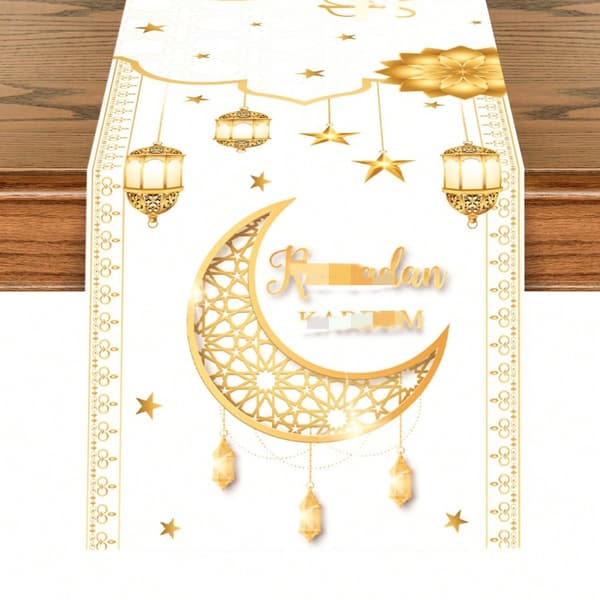Ramadan Dekorationsbanderoll 35x180cm, 65g, för Eid Mubarak Fest
