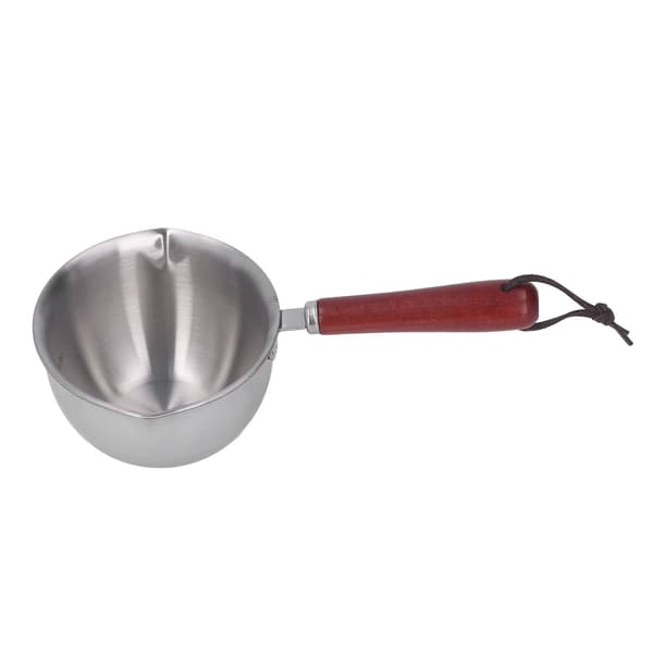 304 rustfritt stål mini smeltegryte, 200 ml, 2 helletuter, melk- og kaffekoker