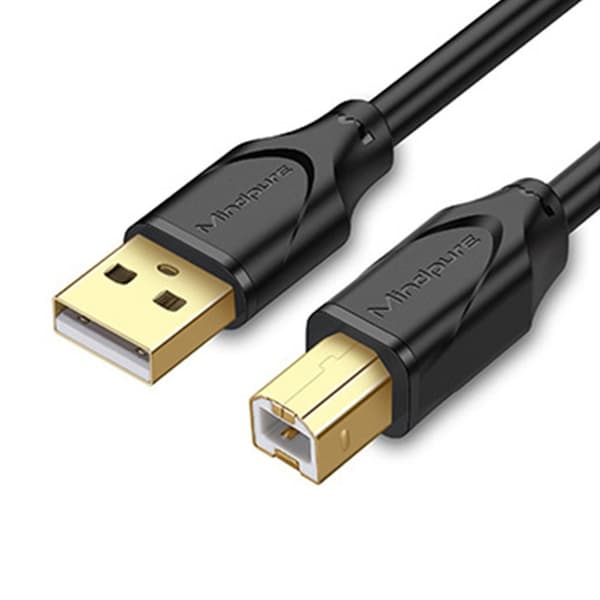 USB 2.0 Printerkabel 5m, Forgyldt Højhastighedsdataoverførsel til Printer Scanner