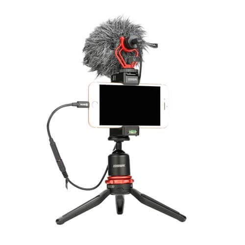 Lightning til 3,5 mm TRRS-adapter, hann til hunn, mikrofon lydkabel, 60 mm