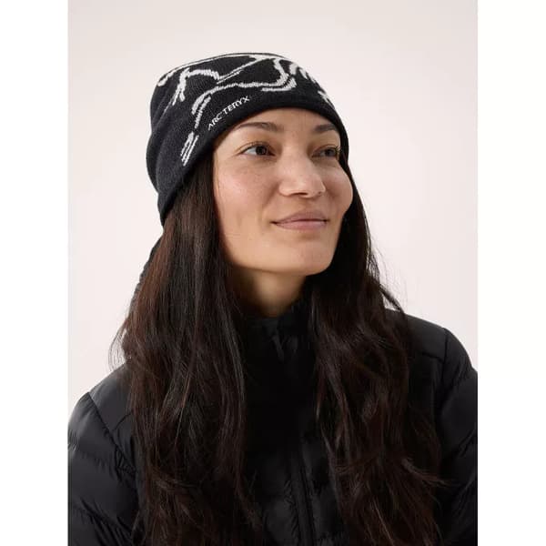 Bird Head Toque Mössa Olivgrön Merinoull Stickad Vintermössa Unisex Black