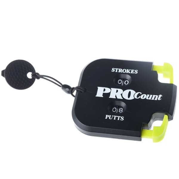 Golf Score Counter til 2 Spillere, Op til 9 Point, Gul, Kompakt Klikkerdesign