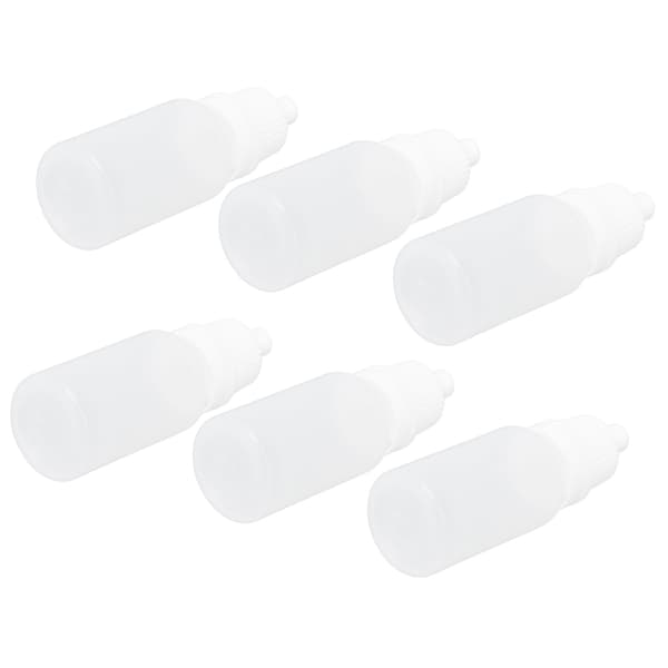 50 stk. 10 ml tomme øyedråpeflasker, klembare plastdråpebeholdere med propper