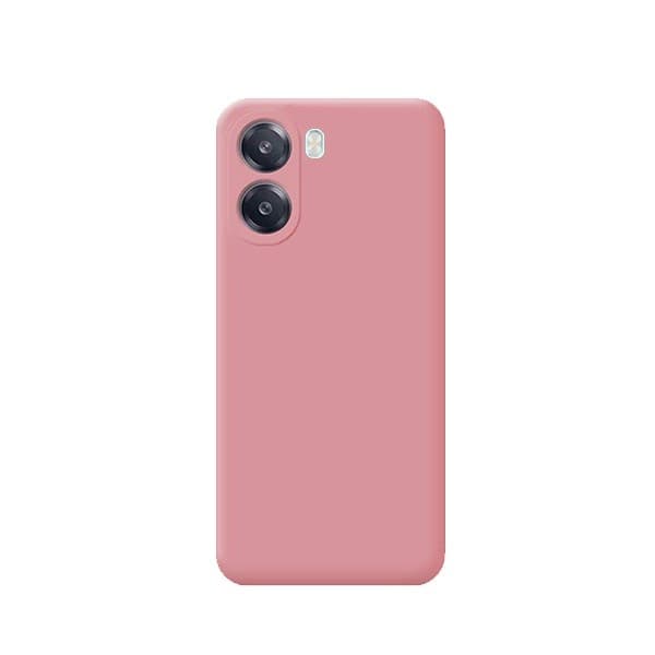 Härdat glas-kit med silikonfodral för Oppo A6x, rosa, 9H hårdhet, stötsäkert