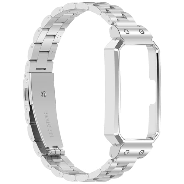 Rustfrit Stålrem til Huawei Band 10/9/8, Sort, Justerbart Metalarmbånd