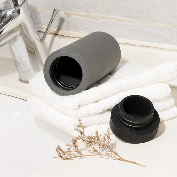 Silikonklämflaska för lotion, schampo, duschgeldispenser, grå, diskmedel