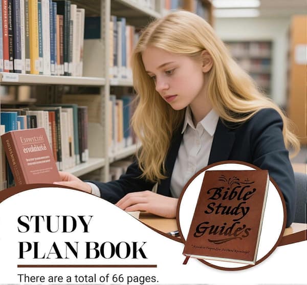 Bibelsk studieguide 66-siders notesbog med læderomslag til religiøse bibelstudier for mænd og kvinder