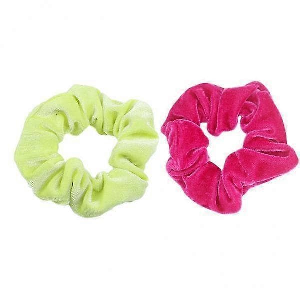 2x2x Dame Fløyels Scrunchies Assortert Hårbånd Elastisk Hårtau Ring