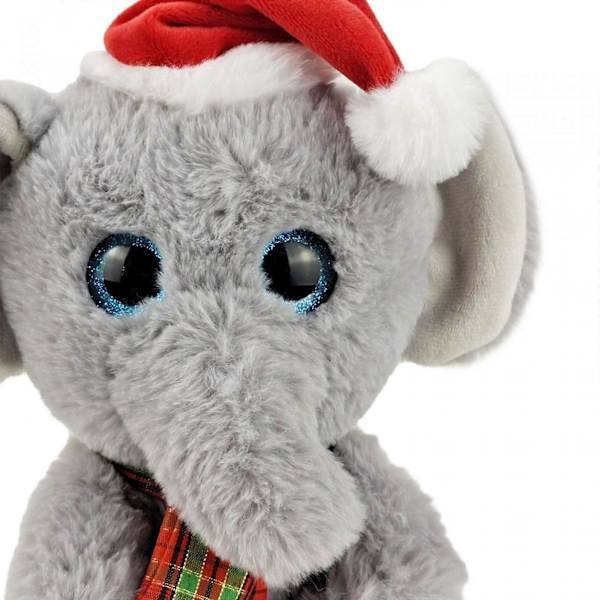 Udstoppede julebamser, tegneserie, bløde, søde julepynt Elephant