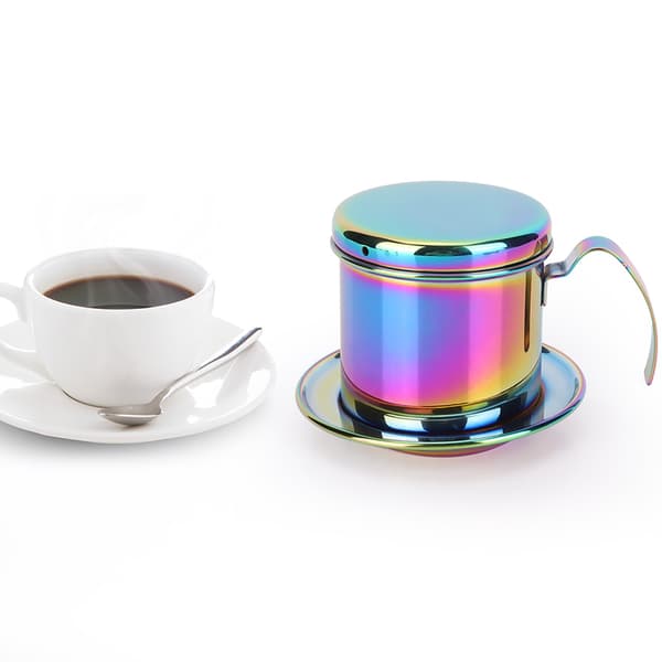 Kaffedrypper i rustfrit stål, genanvendeligt filter, bærbar drypkaffemaskine
