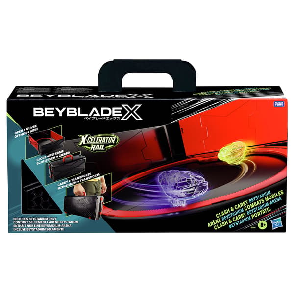 Beyblade Burst BBX Clash & Carry Stadion, Bærbart Foldbart Stadion til Beyblade X-toppe, Kampspil