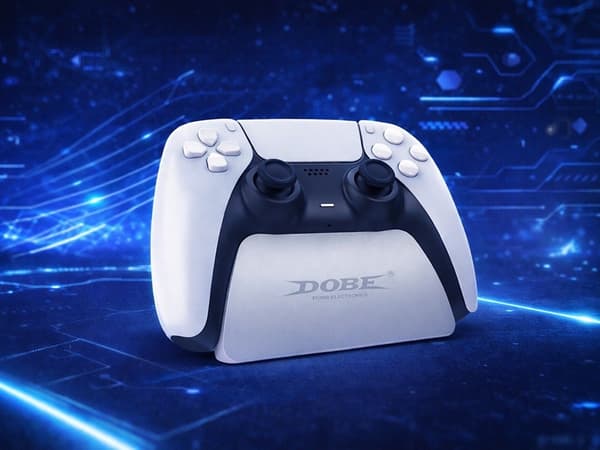 PS5 DualSense Controller Display Stand, Hvid, Holdbar Plast, Organizer til Gaming Setup