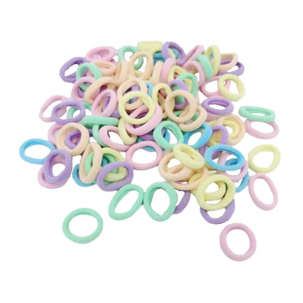 6x100 stk. Hestehaleholdere Dame Hårbånd Elastiske Hårstrikker til Tykt Hår 5 Pcs