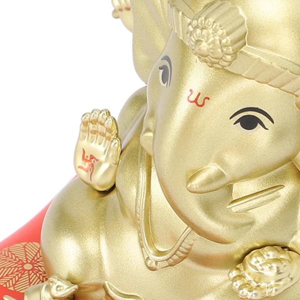 Solar Bobble Head Legetøj, Guld Elefant Svingende Dansende Bilpynt