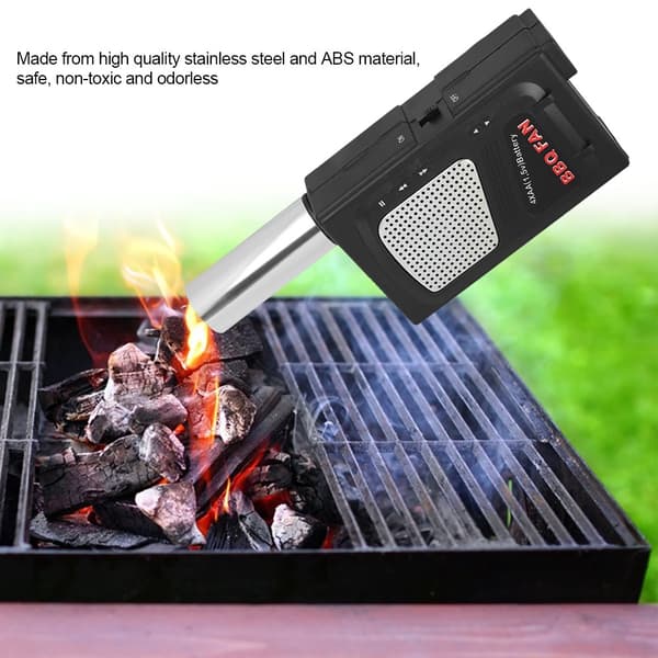 Bärbar BBQ-fläkt, lättvikt för camping, picknick och utomhusmatlagning